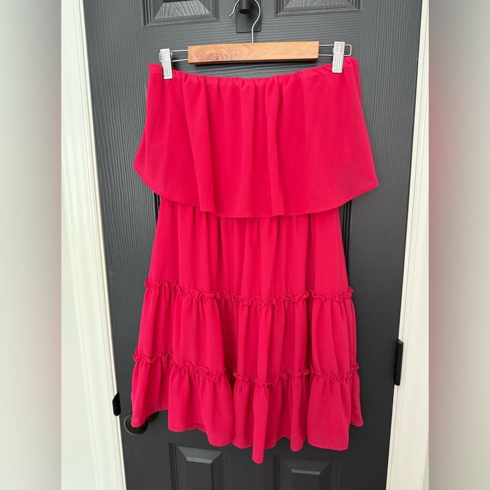 Lulus | Hot Pink Off-The-Shoulder Ruffled Mini Dress